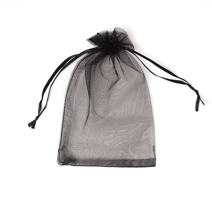 50pcs White Sheer Organza Bag Jewelry Gift Party Favor Bags with Drawstring for Wedding Christmas Small Jewelry Storage