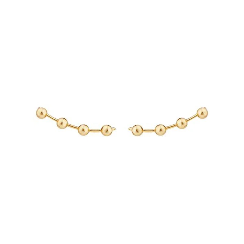 2021 gold-plated Ear Jackets Climbers Clip Earrings For Women CZ Zircon Stud Earring Earcuffs Men Jewelry - Gold C