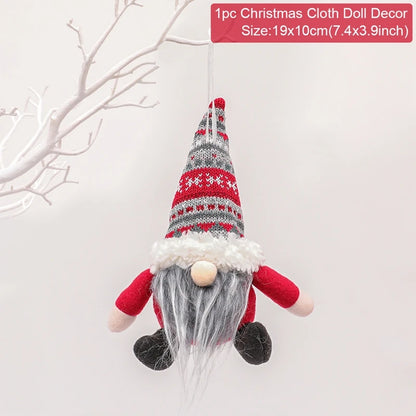 Santa Claus Doll Chirstmas Decorations Home 2025 Decor Table Elk Doll Christmas Ornaments Xmas Navidad Gifts Happy New Year 2