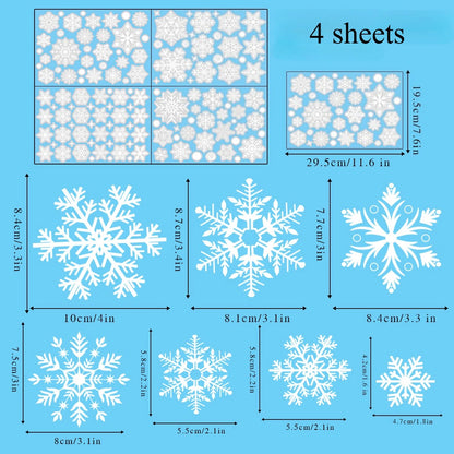 Christmas Decor Window Snowflake Stickers Wall Sticker Glass Window Stickers for Christmas Supplies Home Room New Year Gift -