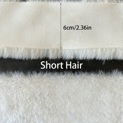 1m Faux Rabbit Fur Ribbon Trimming Fabric Soft Fluffy Plush Hair Tapes Stripe Fabric For DIY Garment Crafts Sewing Accessorie