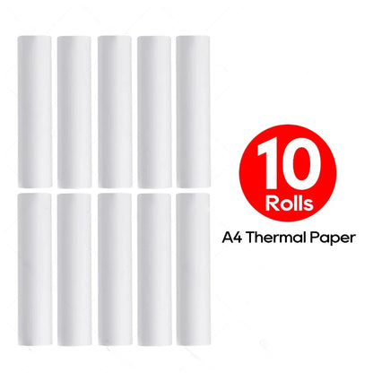 A4 Thermal Paper 21x29.7cm Quick-Dry Glossy & Clear Print Portable Printer Durable Quality Portable Printing Paper Thermal Pa