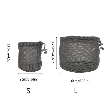 Cookware Storage Bag Nylon Mesh Bag Travel Stuff Sacks Drawstring Bag