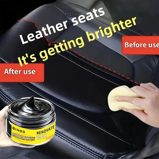 NEW Black Universal Car Wax Paste: Dashboard Nano Crystal Coating, Interior Shine, Tire Protection & Oxidation Removal