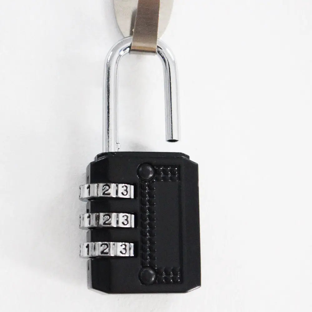 3 Digit Resettable Combination Padlock Luggage Case Padlock Box Black Lock Coded Lock School Gym Locker Sheds 2022