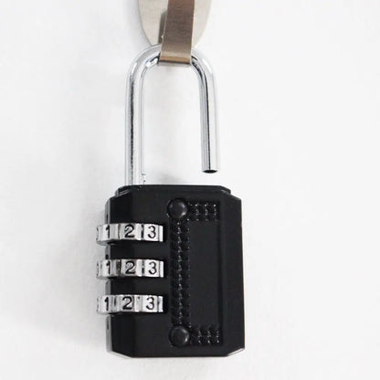 3 Digit Resettable Combination Padlock Luggage Case Padlock Box Black Lock Coded Lock School Gym Locker Sheds 2022