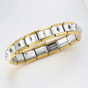 2025 Fashion Functional Elastic Bracelet Modular Bulk Italian Charms Links Fit Bracelet Stainless Steel Jewelry - 002