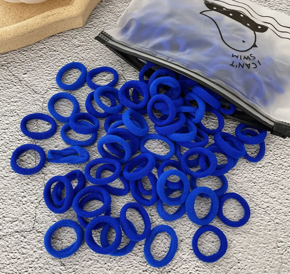 50/100Pcs Colorful Nylon Hair Bands for Children Scrunchie Hair Ties Rubber Band Kids Elastic Hair Leagues Girl Hair Accessor