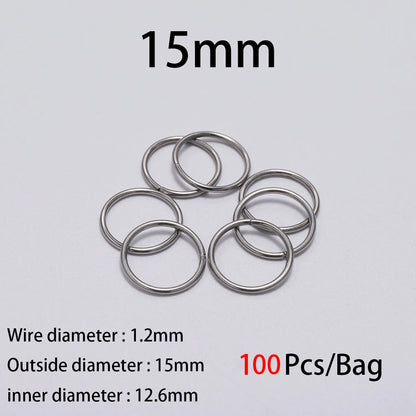 30-200Pcs 3-25mm Stainless Steel Split Ring Open Single Loops Jump Rings Connectors for DIY Jewelry Making Findings Accessori