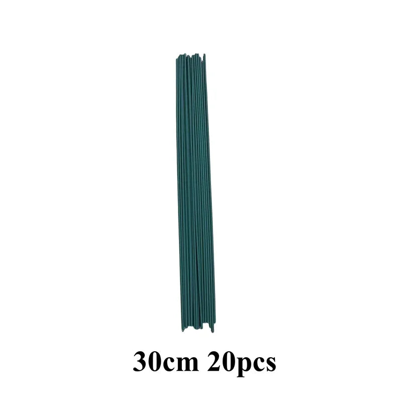 30/40cm Green Flower Stem Sticks DIY Floral Material Handmade Wire Stem Accessories