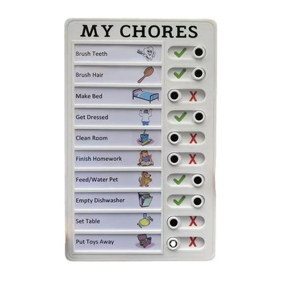 Reusable My Chores Checklist Task Board Daily Schedule Planner Memo Chore Chart Kid Responsibility Behavior Self Discipline C