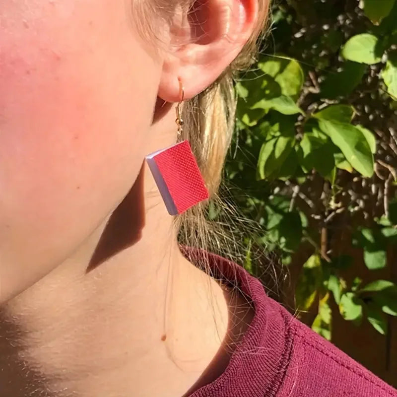Back To School Season Back To School Season Three-dimensional Book Pendant Earrings Artistic Fashionable Novel Creative Earri