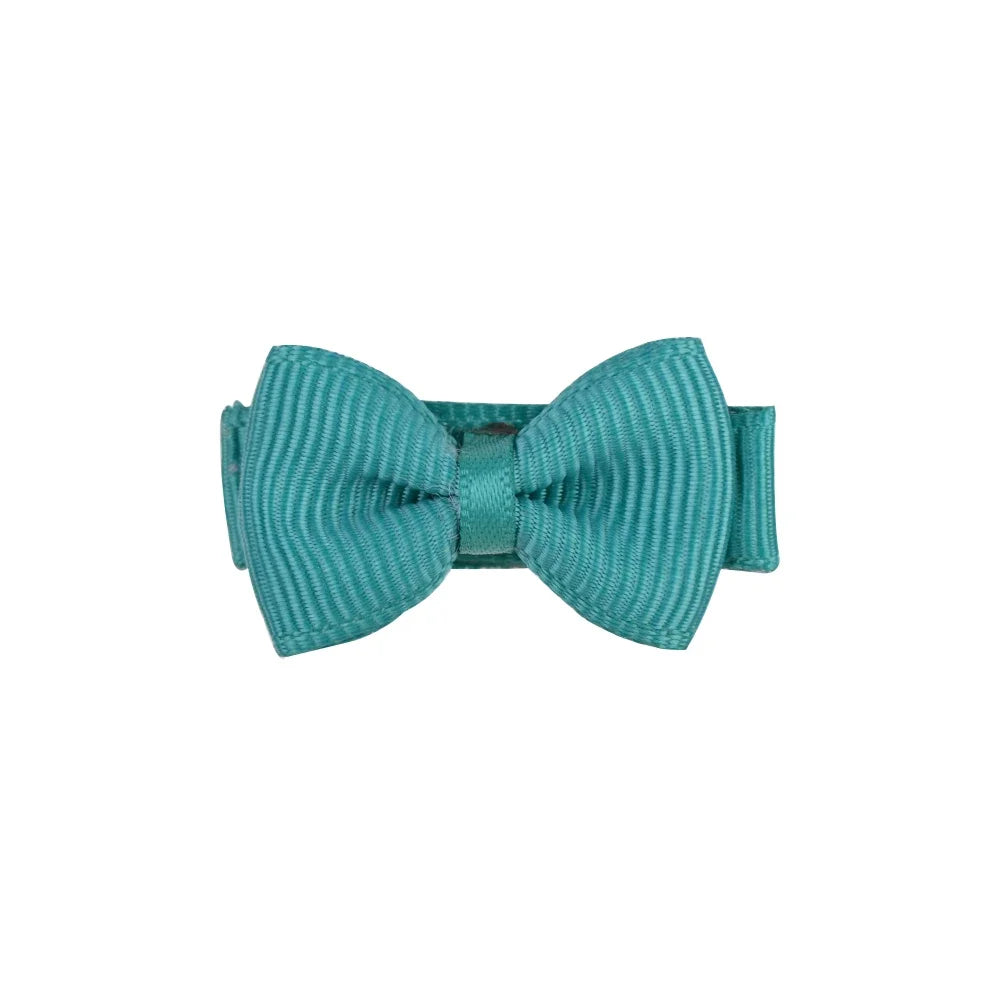 1.2 Inches Solid Colors Mini Hair Bows With Clip For Kids Girls Hairgrips Ribbon Covered Safety Bows Headwear Hair Accessorie