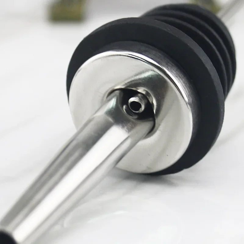 Stainless Steel Wine Olive Oil Pourer Dispenser Spout Glass Bottle Pourer Cap Spout Stopper Mouth Dispenser Bartender