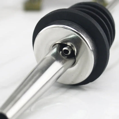 Stainless Steel Wine Olive Oil Pourer Dispenser Spout Glass Bottle Pourer Cap Spout Stopper Mouth Dispenser Bartender