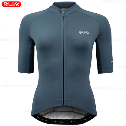 2026 Raudax Cycling Jersey 11 colors Cycling Racing Tops Short Sleeve Cyclist Clothes Shirt Maillot Women Bicycle Bike Wear