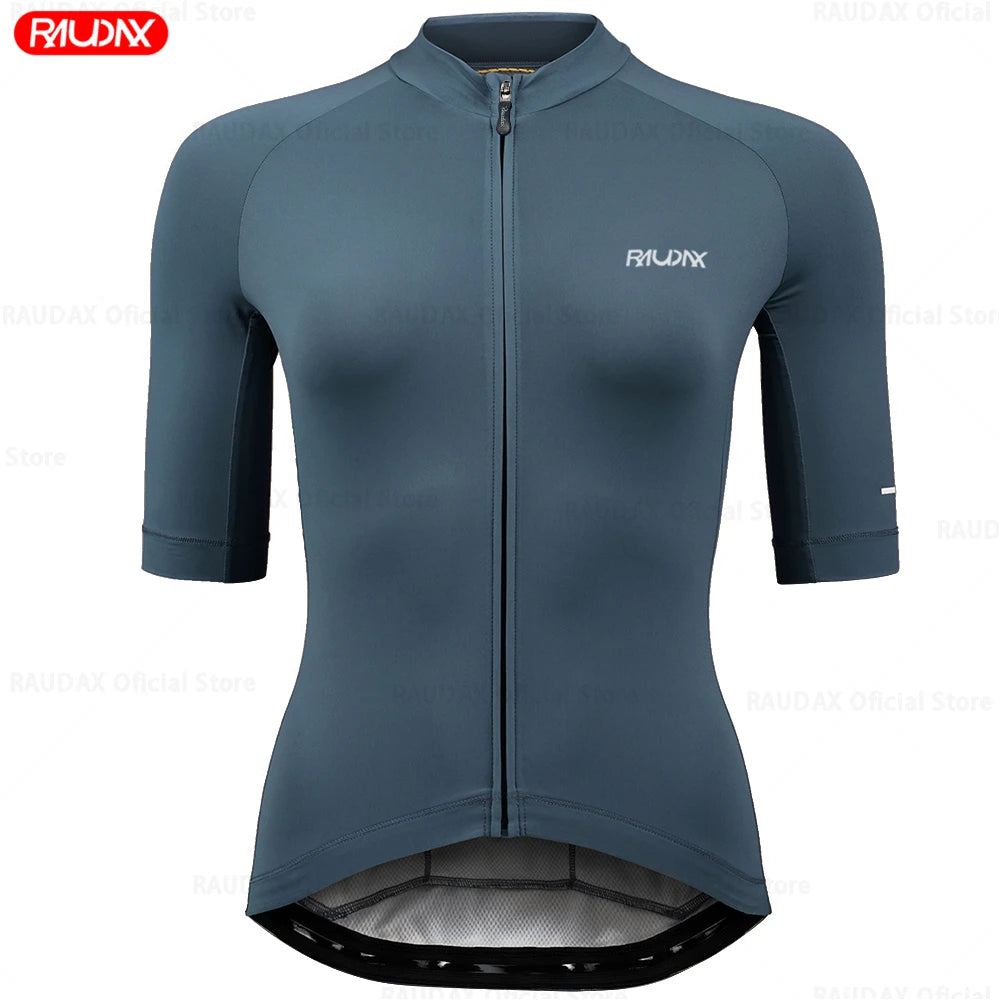 2026 Raudax Cycling Jersey 11 colors Cycling Racing Tops Short Sleeve Cyclist Clothes Shirt Maillot Women Bicycle Bike Wear -