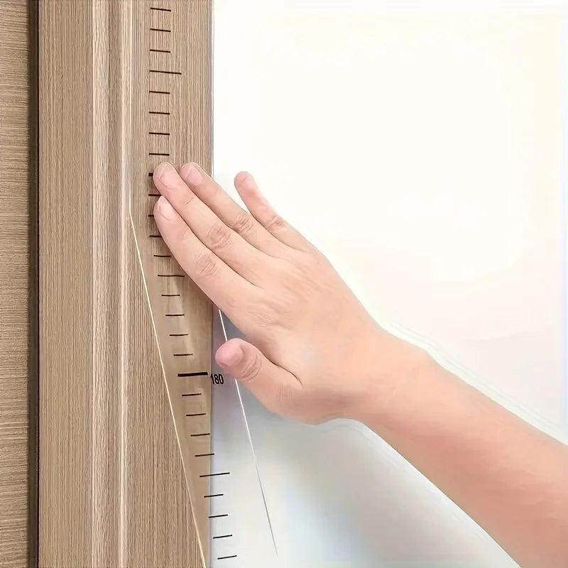 2m Wall Height Measurement Card - Easy-to-Read Durable PC Material Writeable & Removable Ideal for Room Decor Wall Decoration