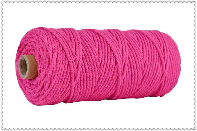 Handmade Boho Decor 4mm 100% Colorful Cotton Cord Rope Thread Twisted Macrame String DIY Home Wedding Decoration Supply 110ya