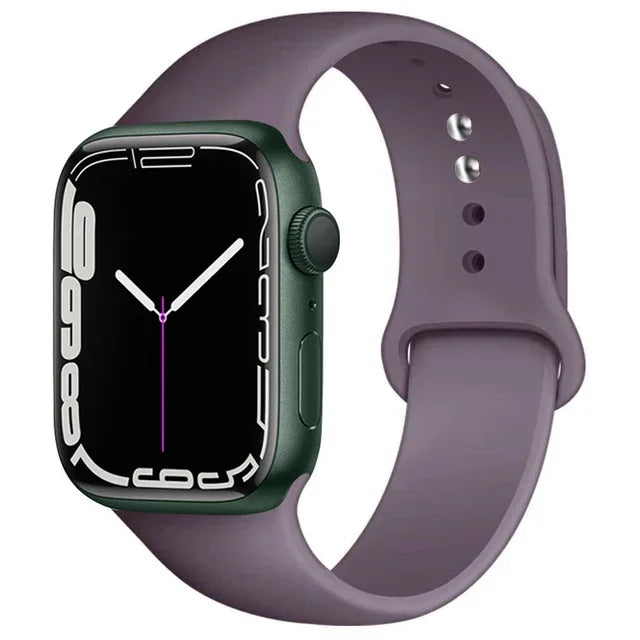 Silicone Band For Apple Watch strap 46mm 44mm 45mm 40mm 41mm 42-38mm 49mm sport bracelet iwatch series 11 10 9 8 7 6 5 SE Ult