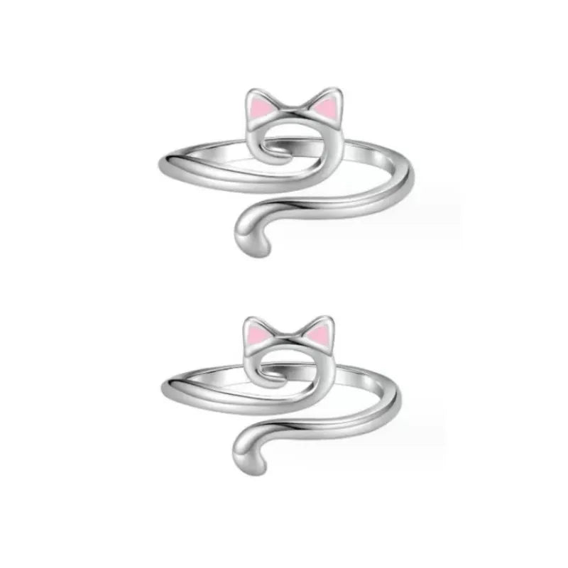 MIUSIE 2pcs Adjustable Knitting Crochet Loop Ring Knittied Yarn Guide Finger Faster Holder Thimble Thread Ring Sewing Tools -