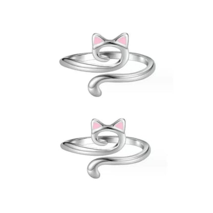 MIUSIE 2pcs Adjustable Knitting Crochet Loop Ring Knittied Yarn Guide Finger Faster Holder Thimble Thread Ring Sewing Tools -