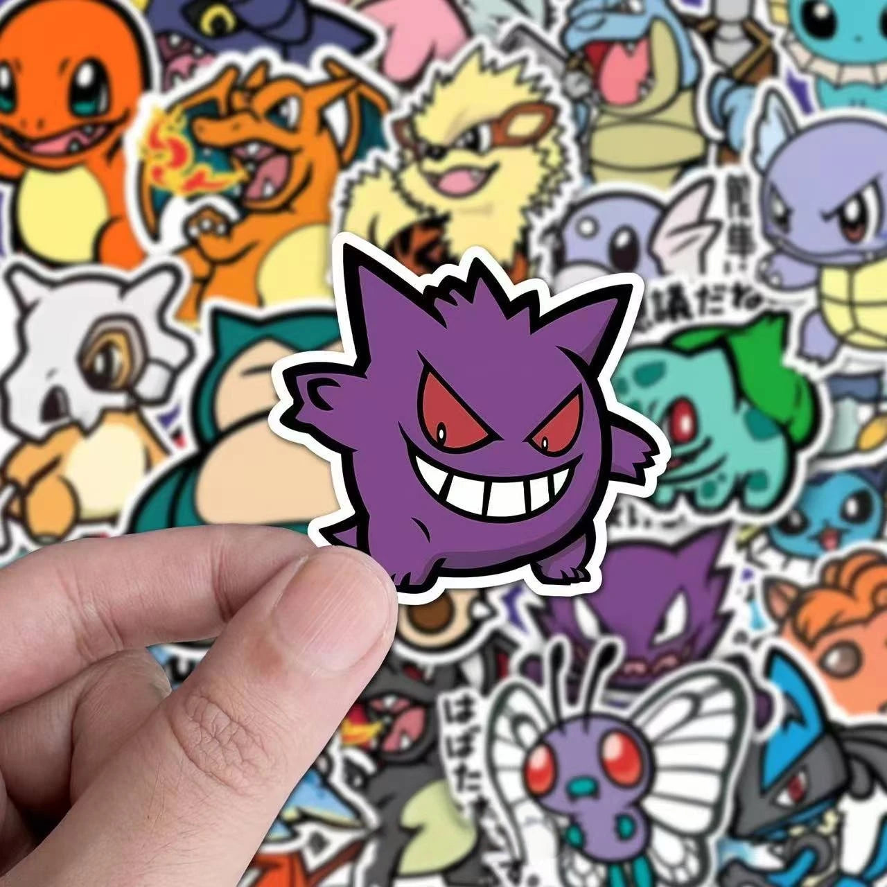 56PCS Cute Anime Pokemon Stickers Cartoon Pikachu Sealing Decoration DIY Laptop Decals Graffiti Sticker Reward Gift Kid Toy