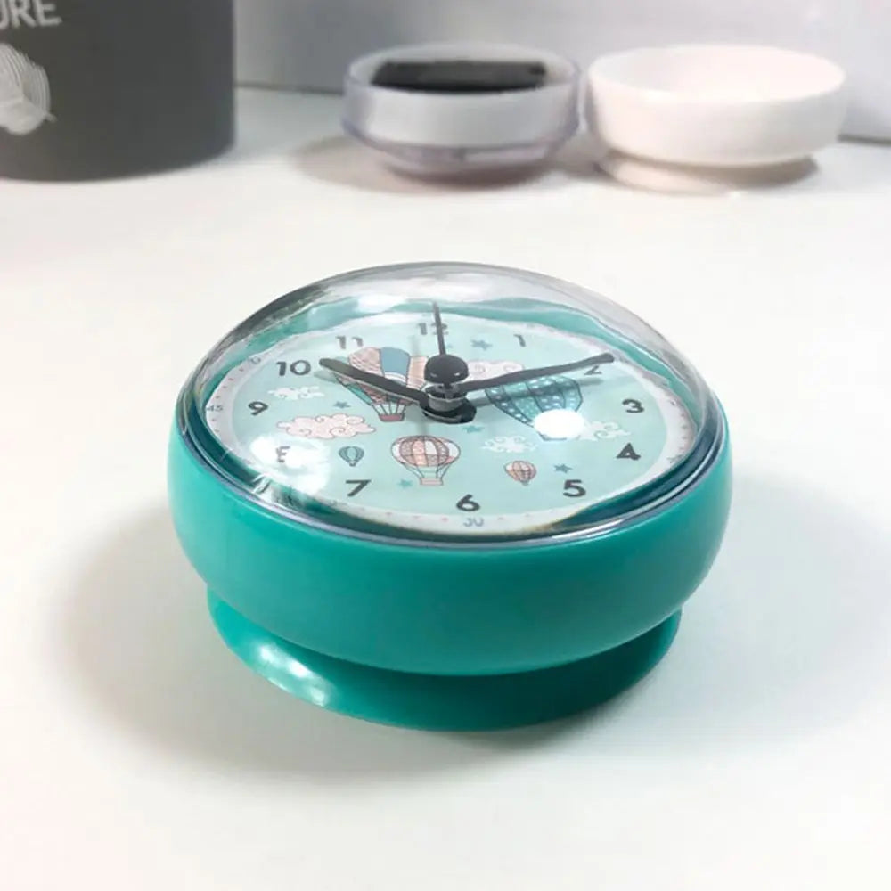7cm Shower Anti Fog Waterproof Mini Small Table Decoration Kitchen Living Bathroom Room Wall Clock Toilet Round Sucker Decor 