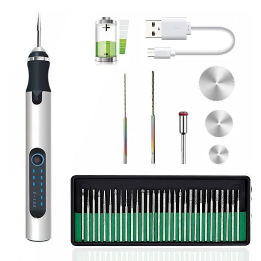 Engraving Machines Mini Electric Engraver Etching Pen Cordless Rotary Tool for Jewelry Glass Wood Ceramic Metal Plastic