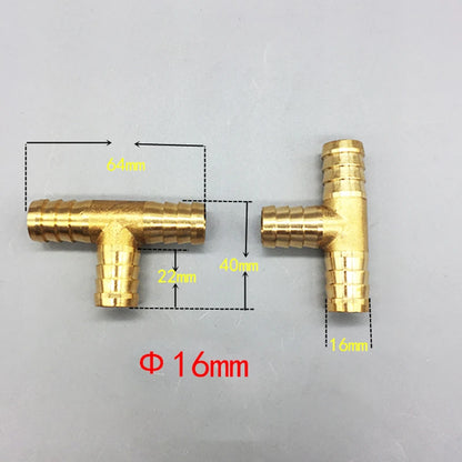T Way T-Shape Brass Barb Pipe Hose Fitting 3 Way Connector for 4mm 5mm 6mm 8mm 10mm 19mm Hose Copper Pagoda Water Tube Fittin