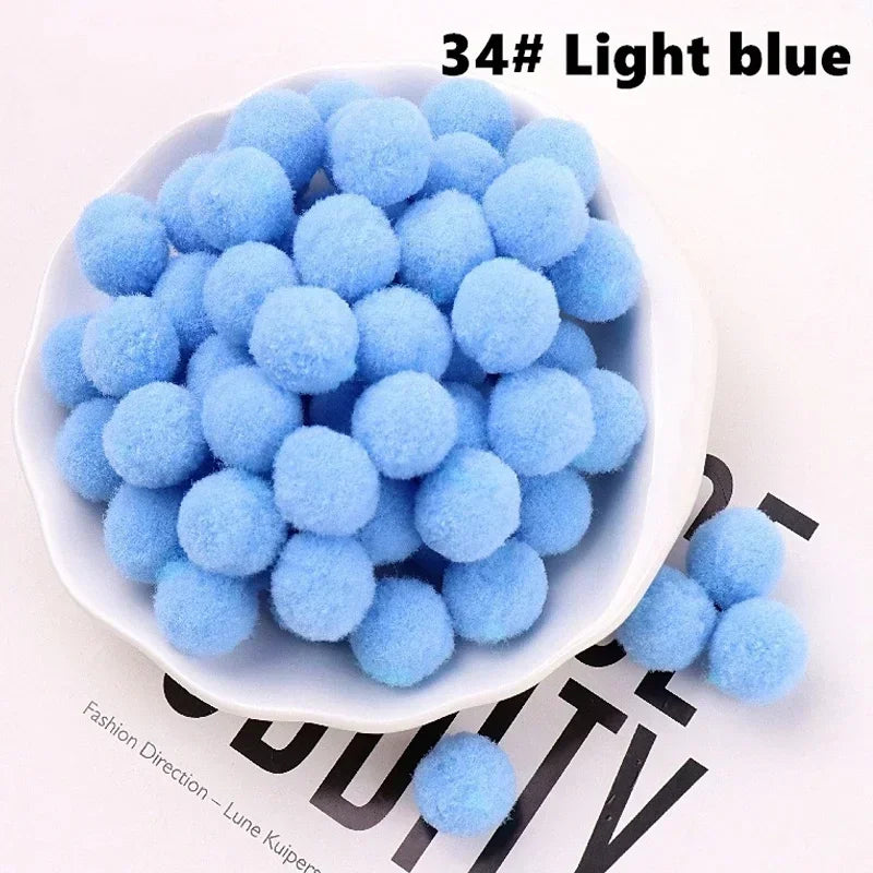 Mini Fluffy Soft Pom Poms Pompoms Ball,Handmade Craft Toys,Wedding Christmas Decor,DIY Sewing Supplies,8mm,10mm,15mm,20mm,30m