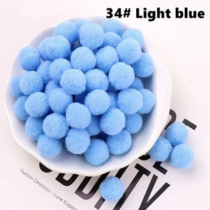 Mini Fluffy Soft Pom Poms Pompoms Ball,Handmade Craft Toys,Wedding Christmas Decor,DIY Sewing Supplies,8mm,10mm,15mm,20mm,30m