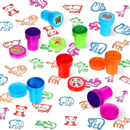 10pcs Assorted Stamps for Self-ink Stamps Toy Stamps Smiley Face Seal Scrapbooking DIY Painting Photo Album Decoration
