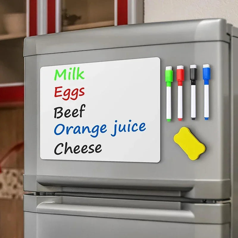 A4 Size Dry Erase White Board for Fridge Sticker Magnetic Whiteboard,Portable 11.8"x8.2" Planner for Refrigerator
