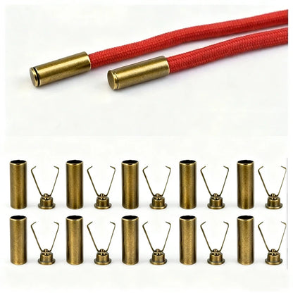 10pcs Heavy Duty Cord Locks Adjustable Metal Clips Secure Fastening for Shoelaces Bags Hoodies DIY Crafts Organizing Cables