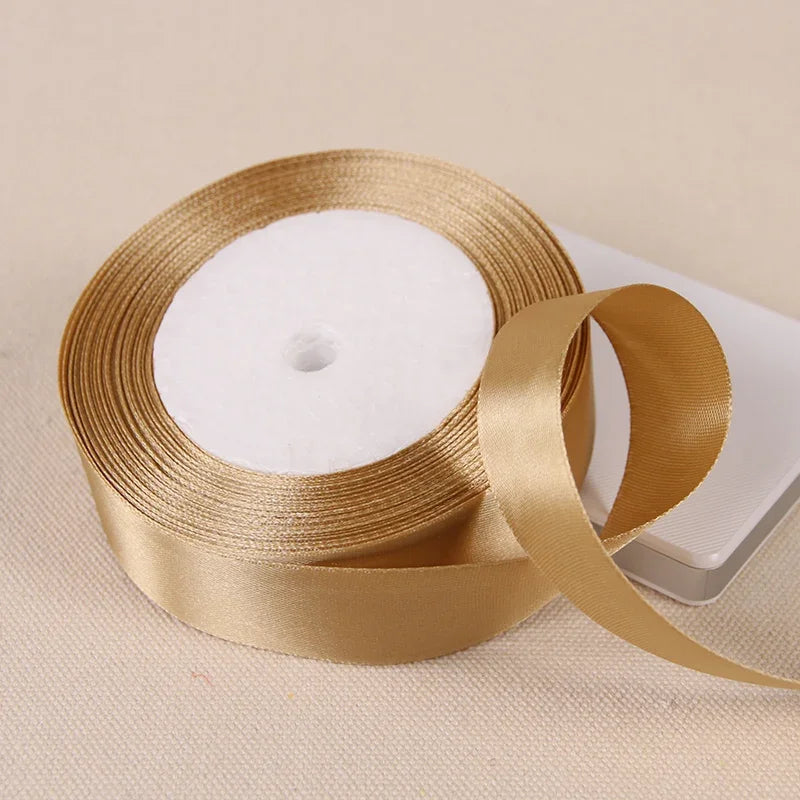 6/10/15/20/25/40/50mm Satin Ribbons DIY Artificial Crafts Wedding Party Supplies Handicraft Sewing Accessories Material 22met