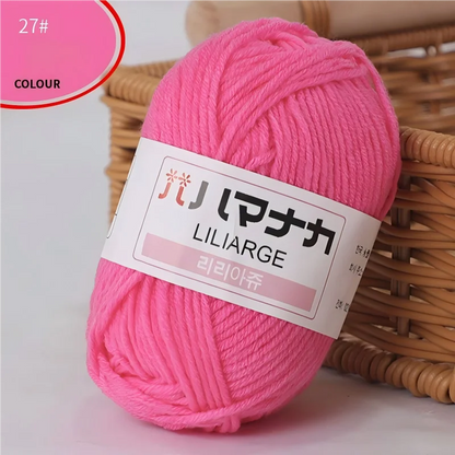 DIY Baby Milk Sweet Soft Cotton Knitting Wool Yarn Thick Fiber Velvet Yarn Hand Knitting Wool Crochet Yarn for DIY Sweater