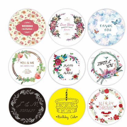 100 PCS Custom Stickers Logo Thank You Labels Personalized Stickers Packaging Name Party Wedding Birthday Print Your Own Stic