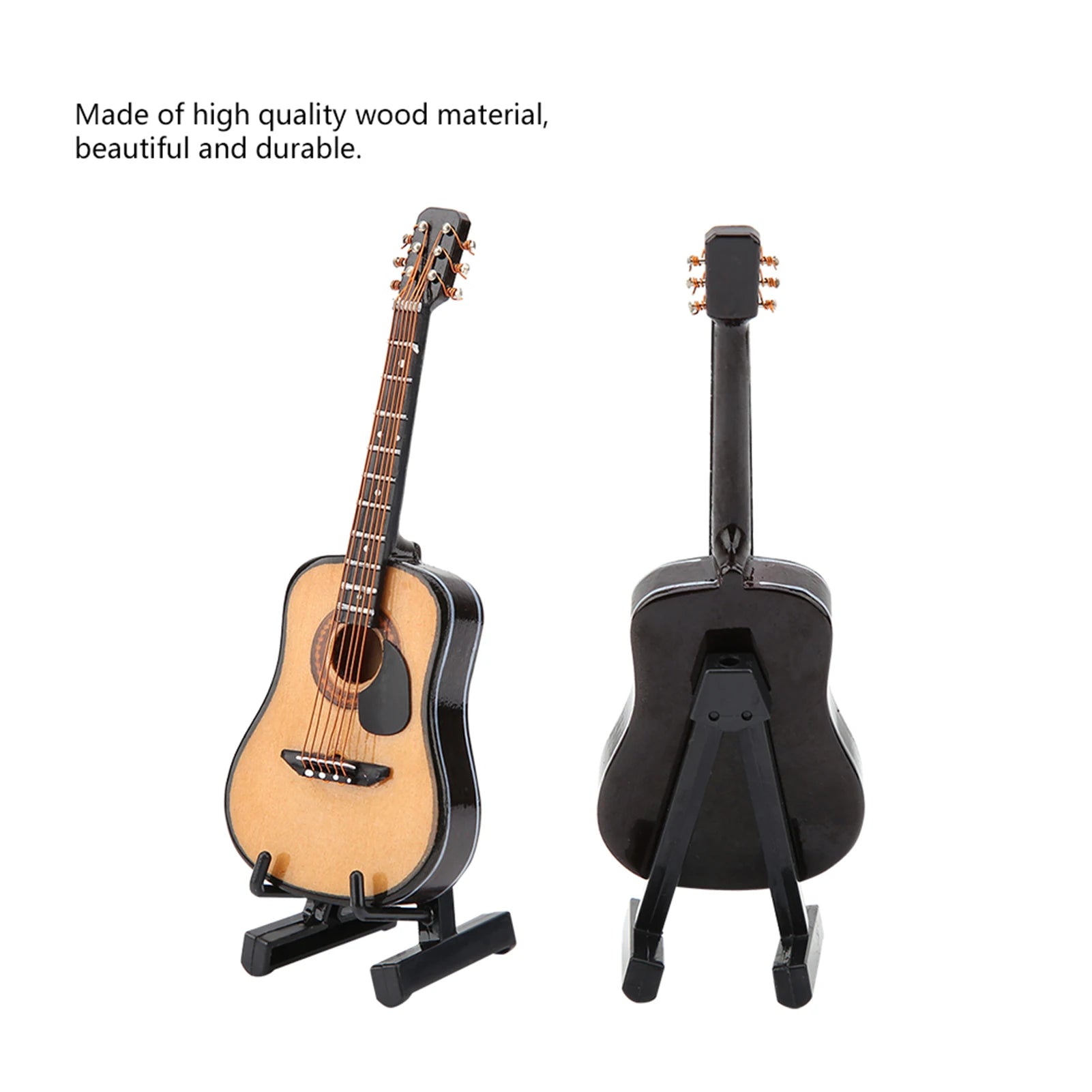 Guitar Model Decor Mini Guitar Display Miniature Wooden Guitar Model Display Mini Ornaments Craft Home Decor Mini Guitar Mode