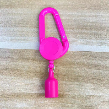 1PCS Lighter Holder Sleeve Clip With Retractable Keychain Lighter Protective Cover Carabiner Windproof Smoking Accessories - 