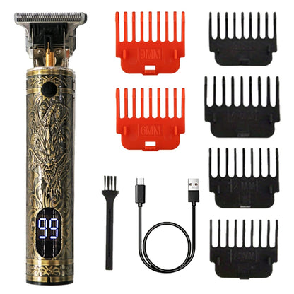 Vintage Hair Clipper USB Charging Hair Cutting Machine Electric Hair Trimmer Portable Shaver Professional Barber Boyfriend Gi