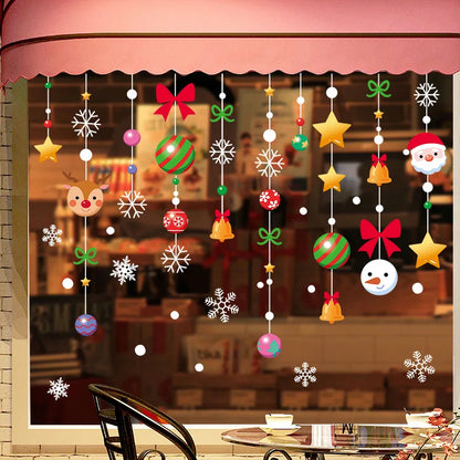 Window Stickers Christmas Decoration for Home New Year Santa Wall Sticker Navidad Gift Festival Party Xmas Window Decor Decal