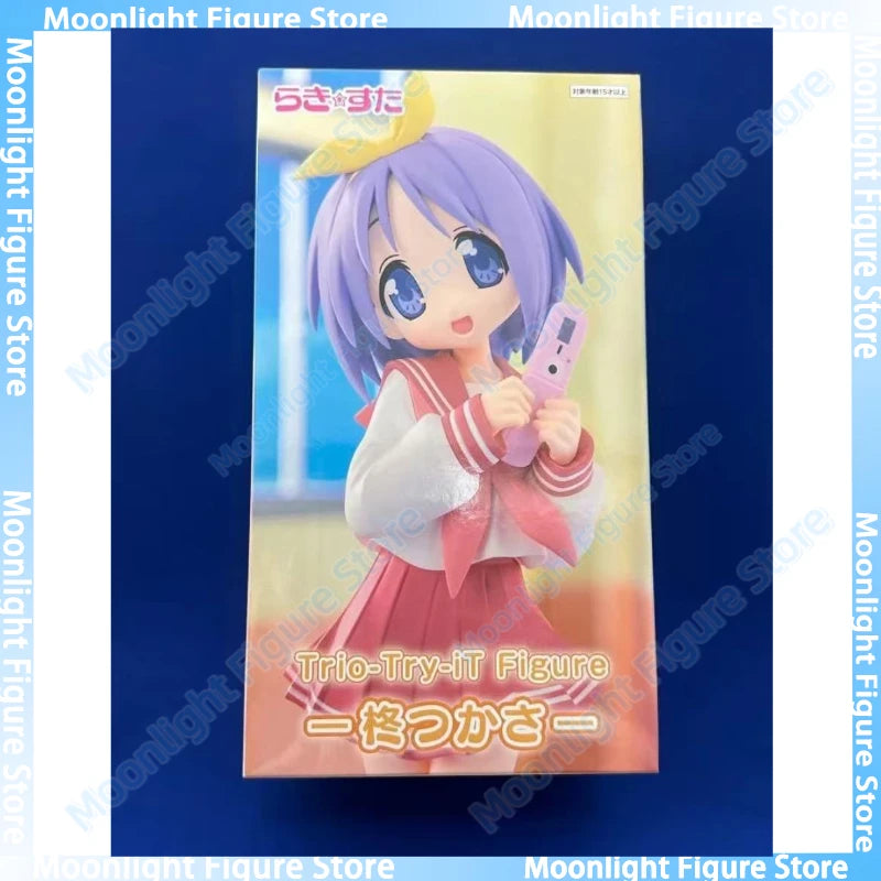 In Stock FuRyu Trio-Try-iT Izumi Konata Hiiragi Kagami Hiiragi Tsukasa Desktop Cute Anime Action Figure Toys Figure Collectio