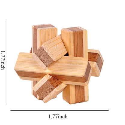 Wooden Kong Ming Lock Lu Ban Lock IQ Brain Teaser Educational Toy for Kids Children Montessori 3D Puzzles Game Unlock Toys Ad