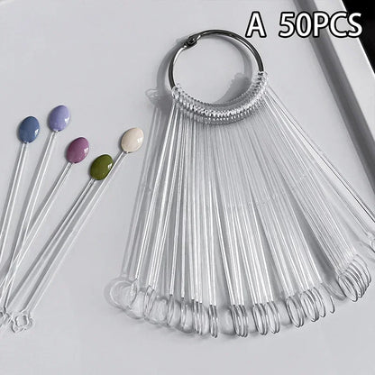 Nail Swatches Color Card Display Chart Gel Polish Template Nail Art Tips Sample Stand Nail Polish Practice Acrylic Palette - 