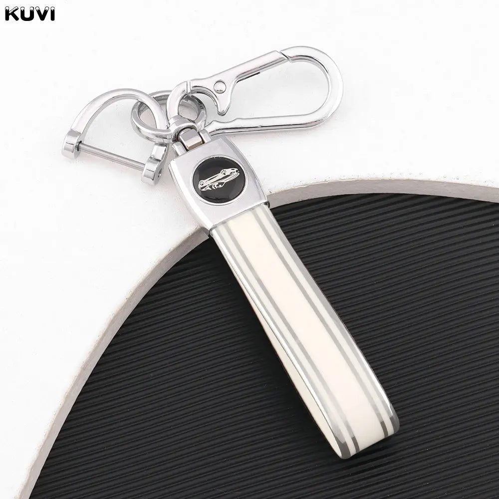 TPU Keychain For Men Women Car KeyRing Girl Gift Car Key Ring Holder Accessories Rotatable Key Chains - Silver White