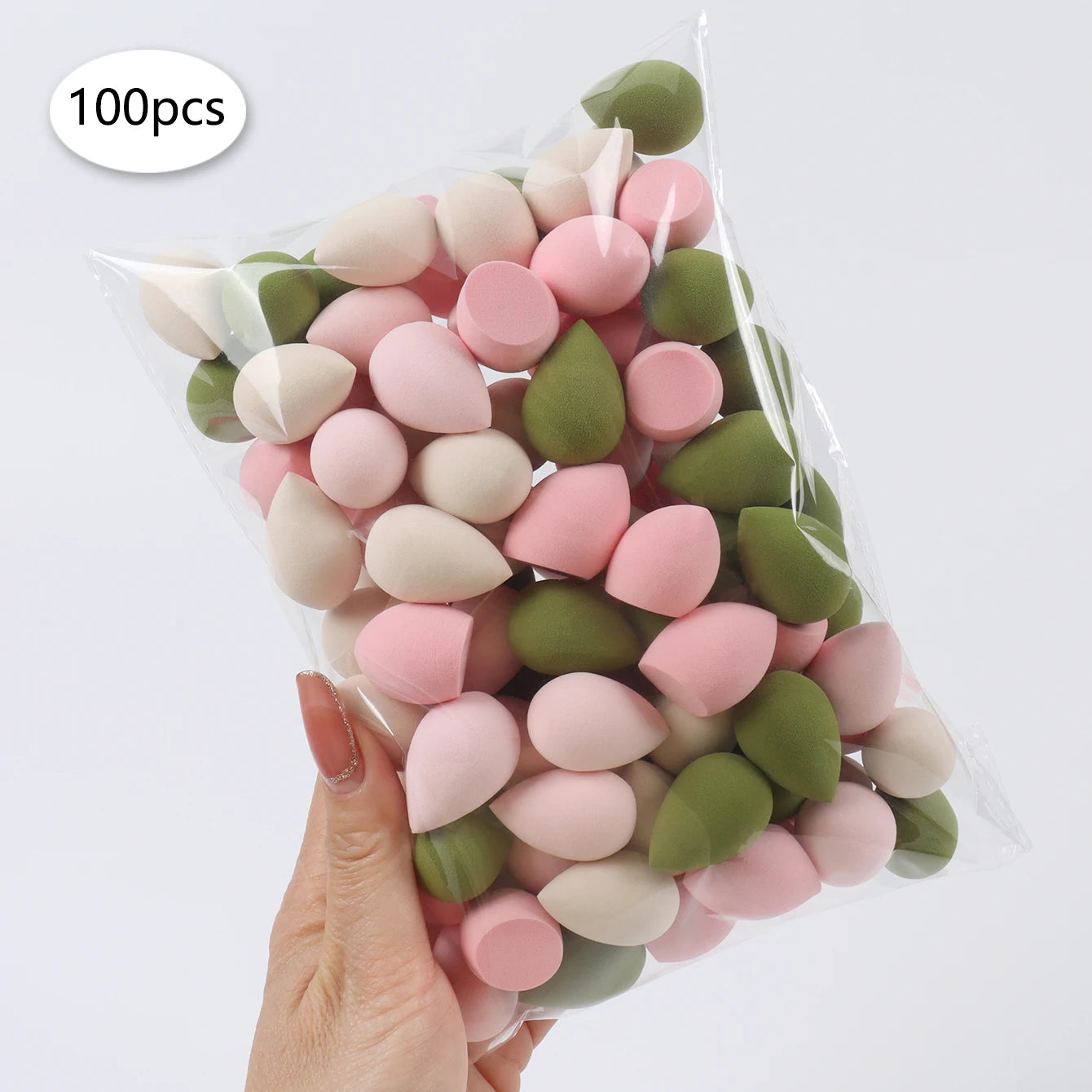 10/20/30/50/100Pcs Mini Makeup Sponge, Expands When Exposed to Water, Suitable for All Skin Types - 100Pcs D