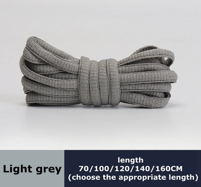 Men's And Women's Sports Shoelaces Color Flat Semicircular Shoelace Suitable For All Shoes Round Laces 23 Colors 1 Pair - Lig