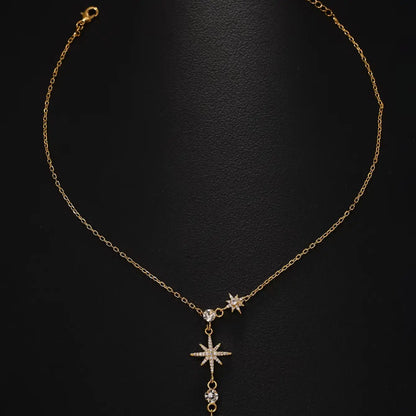 Lariat Gold Necklace for Women, Dainty Long Necklace Gold/Silver Plated Y-Shaped Pendant Necklace, Trendy Drop Necklaces Simp