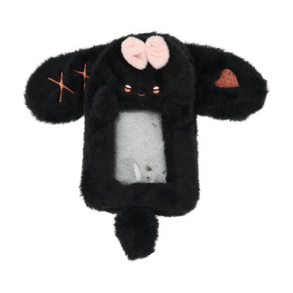 Cute Little Devil Plush Card Holder for Students Campus Photo ID Bus Card Display Pendant Pocket Card Protector Accessories -